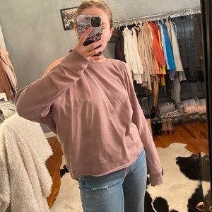 Cold Shoulder Mauve Sweater